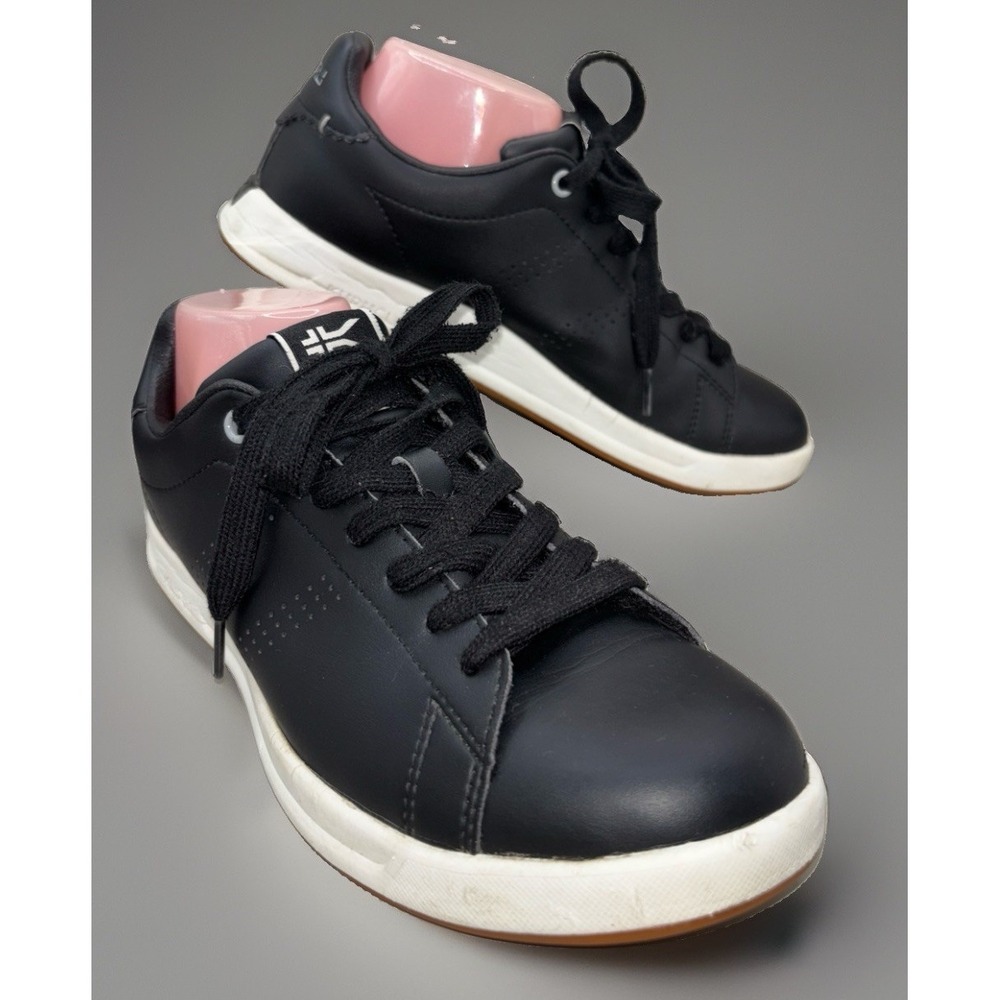Kuru Roam Classic Court Black Leather Sneaker Women's Size 9 Med Lace‎ Up